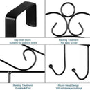 7-Hooks For Bedroom Over The Door Hanger Clothes Storage Towel Iron Hanging Rack - Black