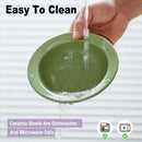 Ceramic Slanted Double Pet Bowl Cat Dog Food Water Bowl Non-Slip Feeding Dish - Purple