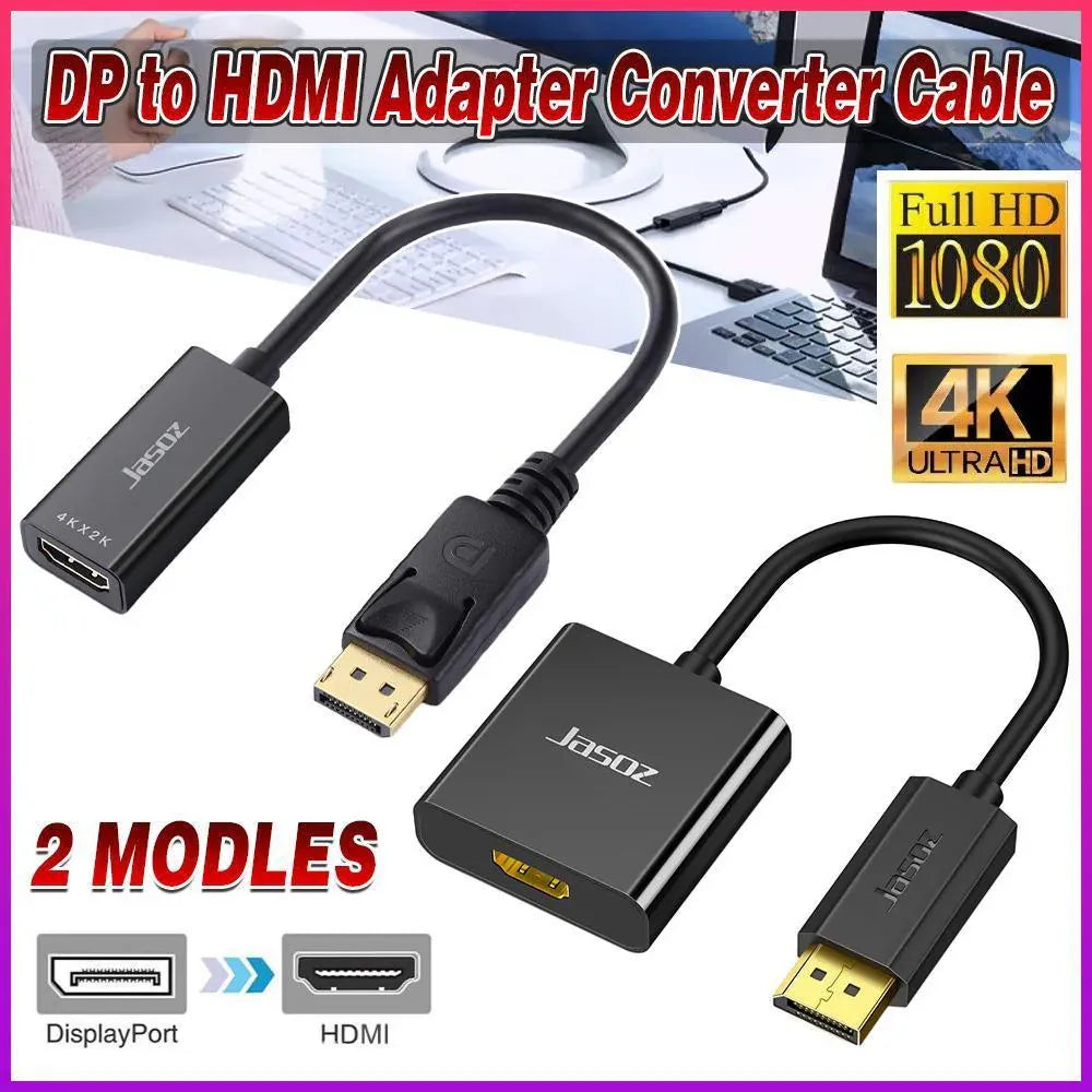 4K/1080p DisplayPort Display Port DP Male to HDMI Female Adapter Converter Cable - 4K-DP Male to HDMI Female