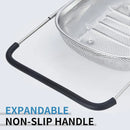 Stainless Steel Sink Basket Vegetable Washer Drain Rack Kitchen Storage Holder - 24x34x8cm