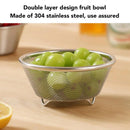 Mini Stainless Steel Sieve Drainage Basket Fruit Filter Basin for Kitchen Use