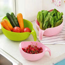 4pcs Multifunctional Plastic Rice Drainage Basket Vegetable Washing Basin Sieve