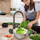 2 in 1 Cute Double Draining Fruit Basket Dishwashing Colander for Household - Purple