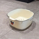 2 in 1 Cute Double Draining Fruit Basket Dishwashing Colander for Household - Purple