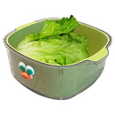 2 in 1 Cute Double Draining Fruit Basket Dishwashing Colander for Household - Purple