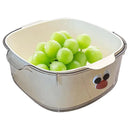 2 in 1 Cute Double Draining Fruit Basket Dishwashing Colander for Household - Purple