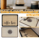 Super Draining Dish Drying Mat Quick Dry Coffee Kitchen Bathroom Tableware Pad - Coffee
