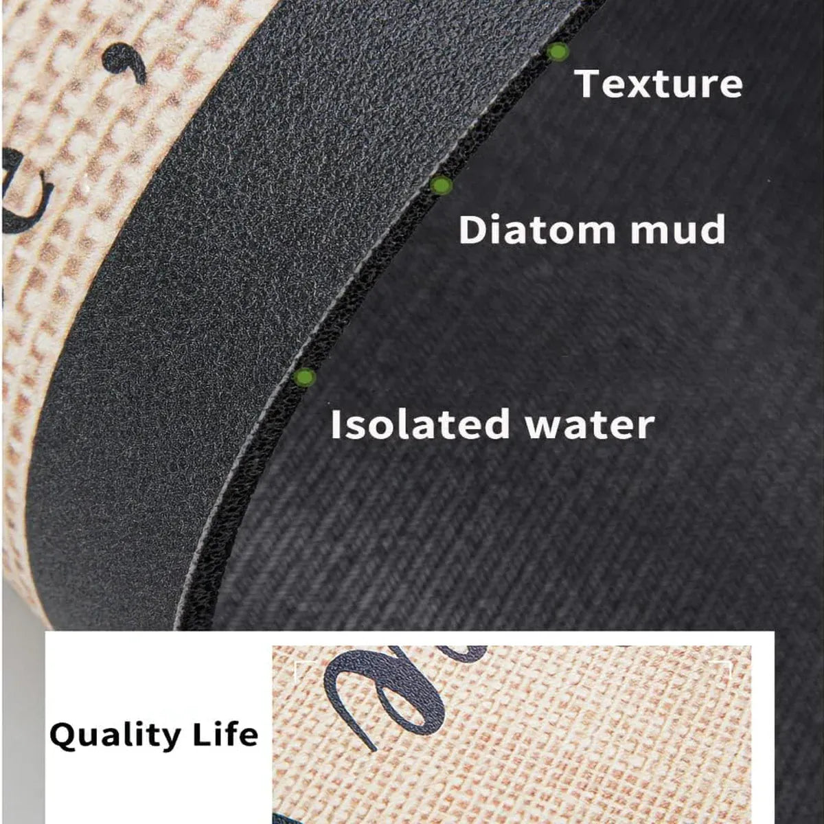 Super Draining Dish Drying Mat Quick Dry Coffee Kitchen Bathroom Tableware Pad - Coffee