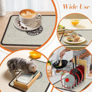 Super Draining Dish Drying Mat Quick Dry Coffee Kitchen Bathroom Tableware Pad - Coffee