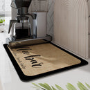 Super Draining Dish Drying Mat Quick Dry Coffee Kitchen Bathroom Tableware Pad - Coffee