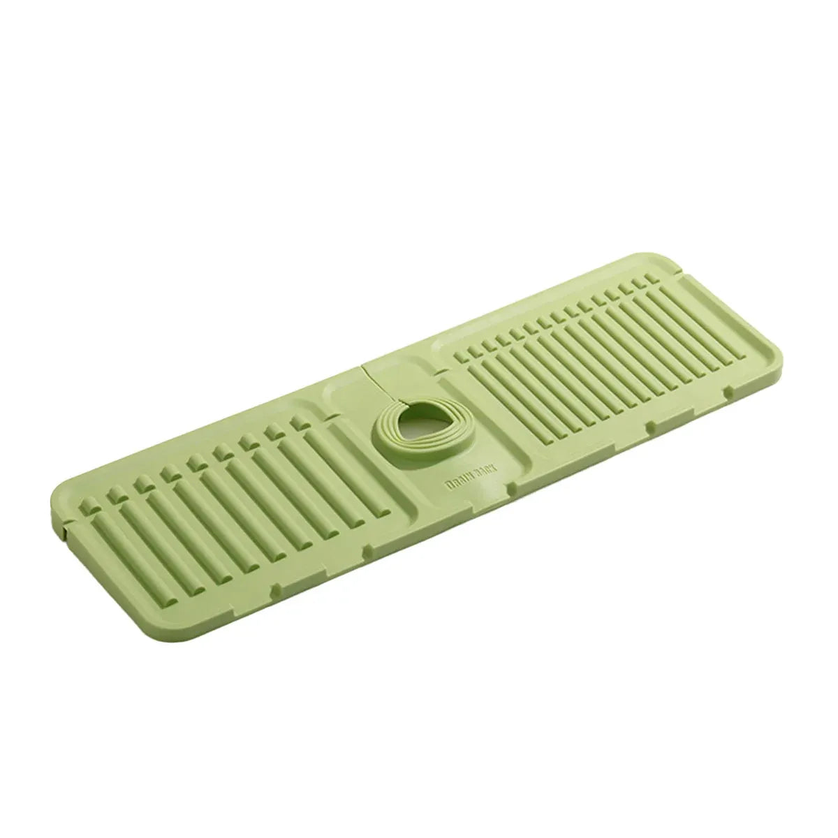 Faucet Draining Pad Narrow Sink Splash Guard Mat for Washbasin Water Catcher - Green