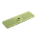 Faucet Draining Pad Narrow Sink Splash Guard Mat for Washbasin Water Catcher - Green