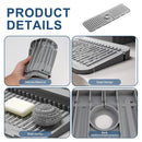 Faucet Draining Pad Narrow Sink Splash Guard Mat for Washbasin Water Catcher - Green