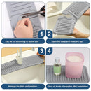 Faucet Draining Pad Narrow Sink Splash Guard Mat for Washbasin Water Catcher - Green