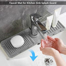 Faucet Draining Pad Narrow Sink Splash Guard Mat for Washbasin Water Catcher - Green