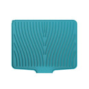 Silicone Dish Drying Mat Heat Resistant Draining Slope Pad for Kitchen Counter - Green