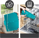 Silicone Dish Drying Mat Heat Resistant Draining Slope Pad for Kitchen Counter - Green