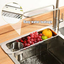 Retractable Kitchen Sink Draining Rack Water Filter Basket Storage Shelf Home - Grey