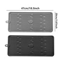 Silicone Drainage Mat Sink Strainer Mat Non Slip Heating Mat Kitchen Drying Pad - Black