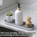 Stainless Steel Diatomite Tray Countertop Drying Mat Bathroom Kitchen Sink Organizer - Silver
