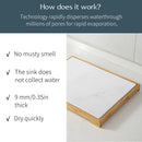 Diatomite Instant Absorbent Dry Mat With Bamboo Frame Bathroom Kitchen Dry Pad