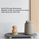 Nordic Diatomaceous Earth Tray Bathroom Sink Drying Mat 30x10cm - White