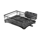 Large Capacity Kitchen Dish Drying Rack Sink Plate Bowl Tableware Storage Shelf