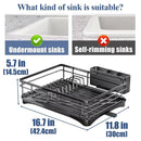 Large Capacity Kitchen Dish Drying Rack Sink Plate Bowl Tableware Storage Shelf