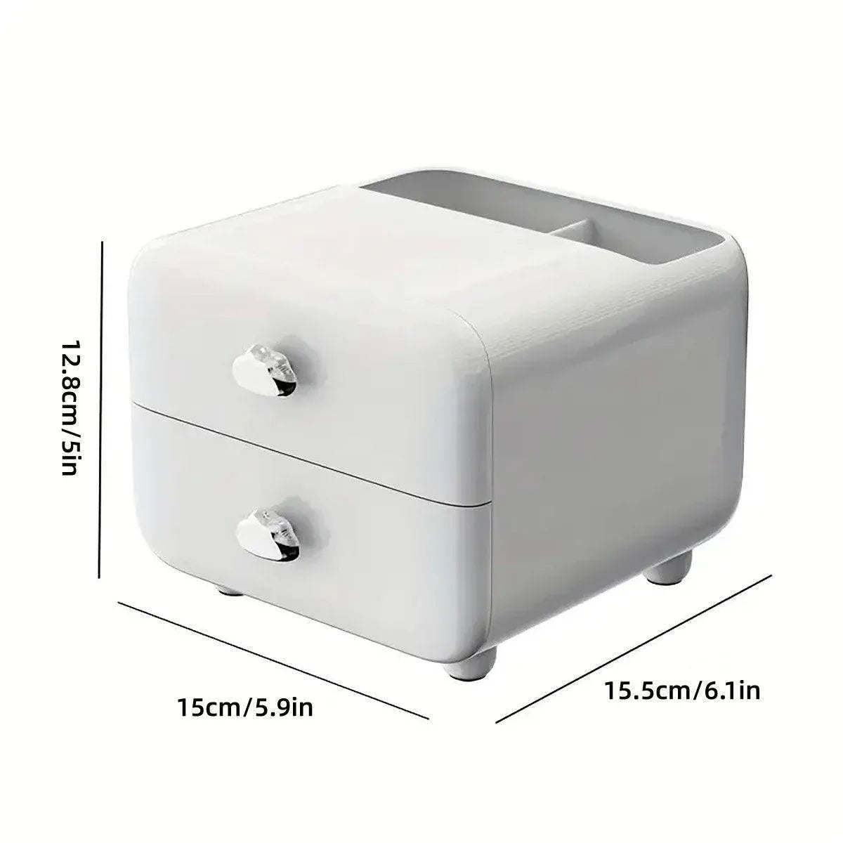 Multifunctional Desktop Organizer Storage Drawer Box for Office and Study Desks - Green