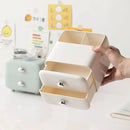 Multifunctional Desktop Organizer Storage Drawer Box for Office and Study Desks - Green