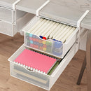 Under Mounted Storage Drawer with Double Layer Pull Out Basket Space Organizer