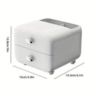 Multifunctional Desktop Organizer Storage Drawer Box for Office and Study Desks - White
