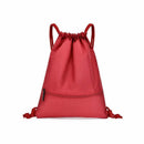 Backpack Sport Pack String Tote Gym Bag Cinch Sack School Drawstring Capacity - Red
