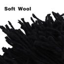 1-Piece Black Knitted Novelty Wig Hat