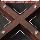 Wooden Square Bench Stool 30 x 30 x 43cm Rounded Design Garden Patio Home