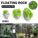 Artificial Floating Stone Pumice with Moss Aquarium Decoration Aquatic Landscape - M
