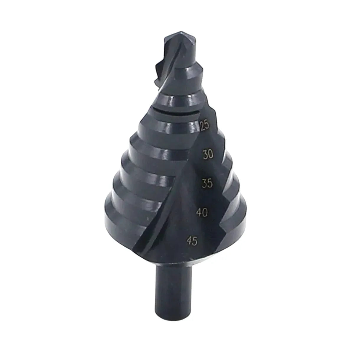 Spiral Nitriding Step Drill Bit Multi Hole Cutter 10-45mm 8 Step Sizes Cutting