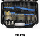 246pcs Drill Bit Set Hole Opener Drills Kit Metal Wood Plastic DIY Power Tools