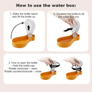 Portable Pet Water Bottle Outdoor Feeder Dual Purpose Drinking Travel Use - Orange