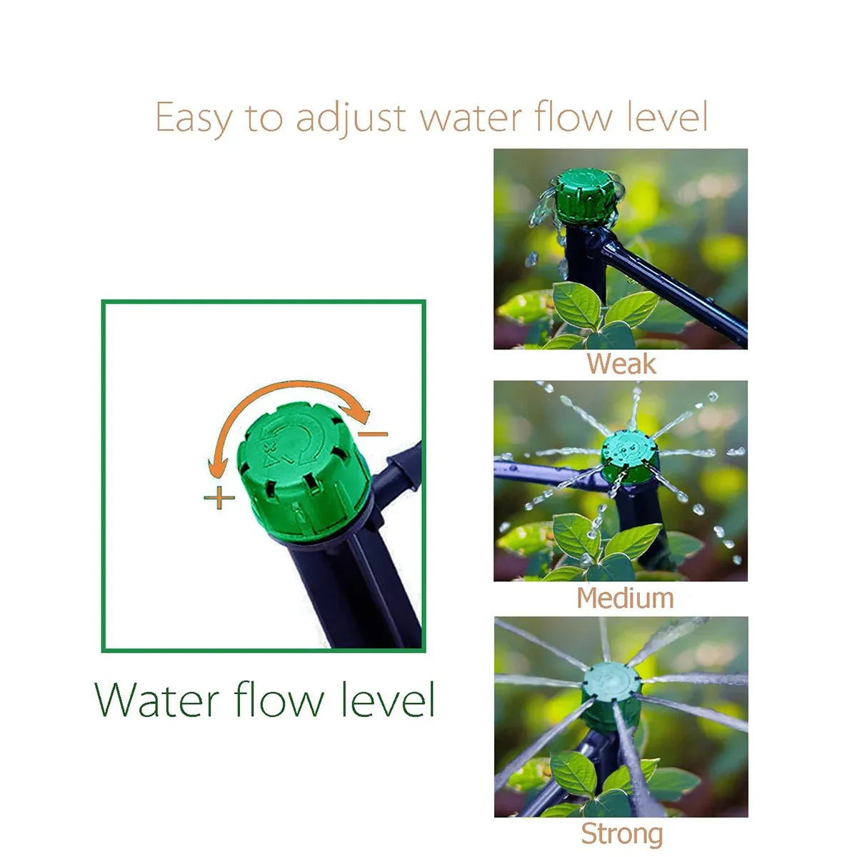 Adjustable Irrigation Misting Dripper 360-degree Sprinkler Drip Watering Tool - Green