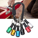 6PCS Hex Shank Screwdriver Bit Holder Extension Bar Driver Keyring