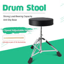 Adjustable Height Drum Throne Sturdy Stool For Jazz Drums Universal Use All Ages