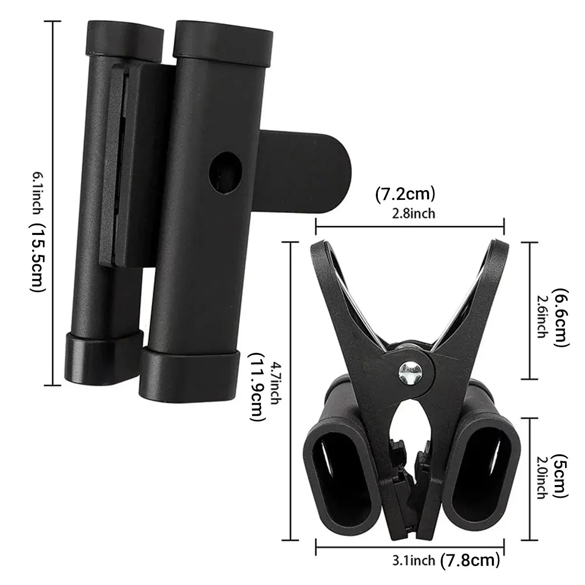 Drum Sticks Case Aluminum Alloy Clip Drum Stick Bag Stand Anti-slip Rubber Pad