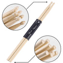 12 Pairs Drum 7A Professional Practice Solid Wood Drum Stick