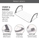 Foldable Hanging Drying Rack 2PCS Balcony Window Railing Laundry 55 x 32cm