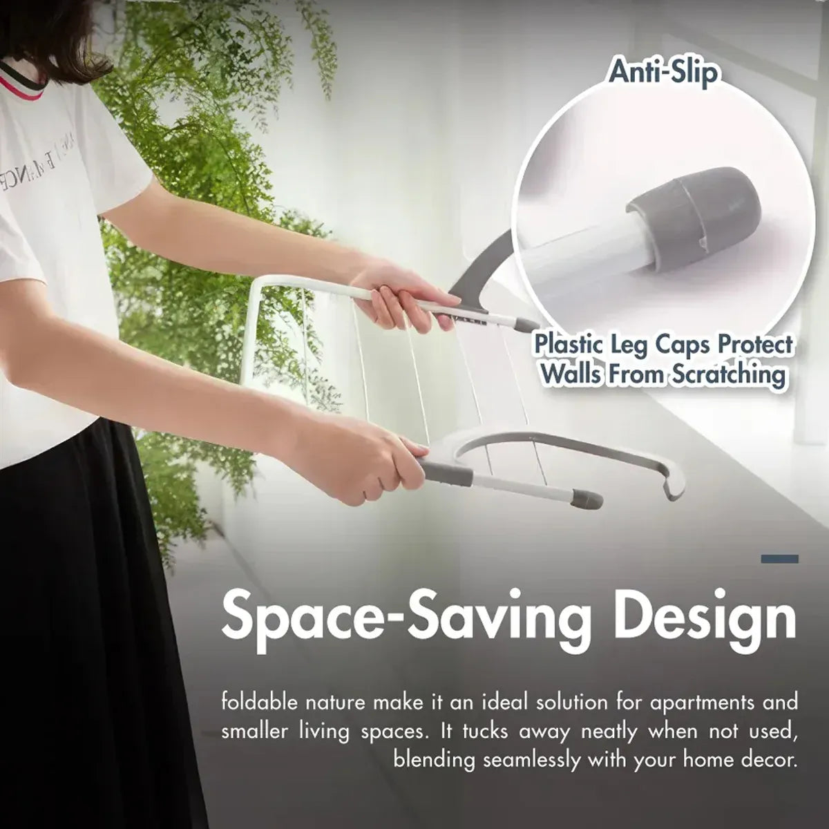 Foldable Hanging Drying Rack 2PCS Balcony Window Railing Laundry 55 x 32cm