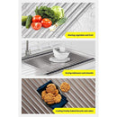Multifunctional Stainless Steel Draining Rack Folding Sink Organizer for Kitchen - 580 x 400mm