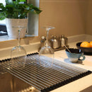 Multifunctional Stainless Steel Draining Rack Folding Sink Organizer for Kitchen - 580 x 400mm
