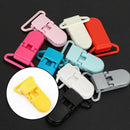 60 Random Colored Plastic Pacifier Dummy Clip Suspender Badge Holder for Crafts