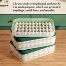 3/4 Layer Large Capacity Dumpling Box Sealed Fresh Wonton Storage Container - White-3 Layer